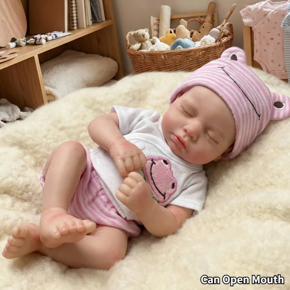 Loulou Doll Baby Full Silicone Reborn Open Mouth Soft Body Girl Toys