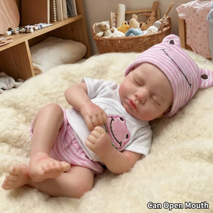 Loulou Doll Baby Full Silicone Reborn Open Mouth Soft Body Girl Toys