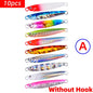 10Pcs Super Quatity Metal Casting Jig 7g-10g-14g-21g-28g-40g Shore Drag Cast Jigging Spoon Fishing Lure Artificial Bait Tackle