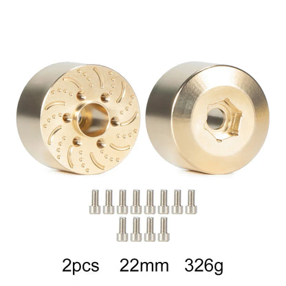 Brass 12mm Hex Wheel Weights Brake Disc Adapters for 1.9 2.2 RC Crawler