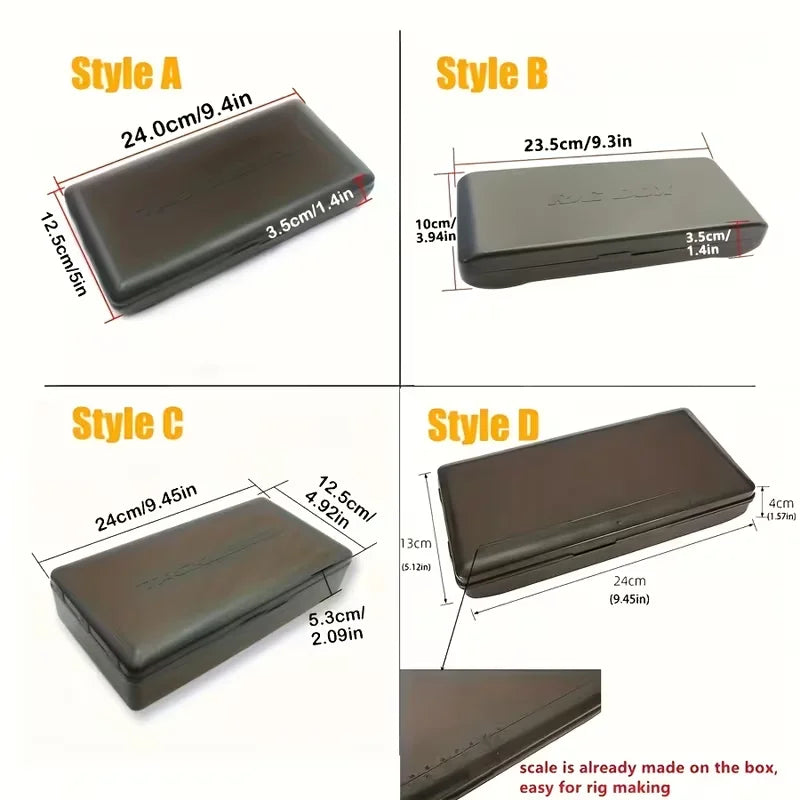 4 Style ABS Fishing Bait Box Carp Freshwater Tackle Storage Hook Compartments