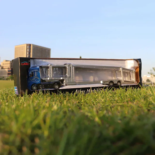 1:50 Diecast Truck Toy Container Model with Sound & Light for Boys