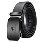 OYIFAN Leather Belt Men Automatic Buckle Ratchet Sliding Dress Black Belts