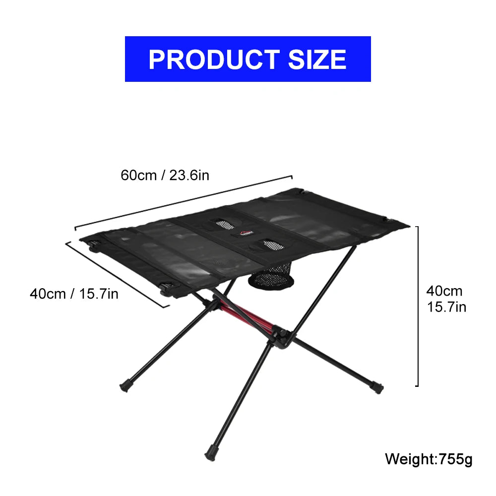 Portable Folding Camping Table with Cup Holders Lightweight Outdoor Picnic