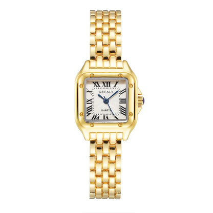 Women’s Gold Stainless Steel Watch Luxury Business Fashion Quartz Bracelet Wristwatch