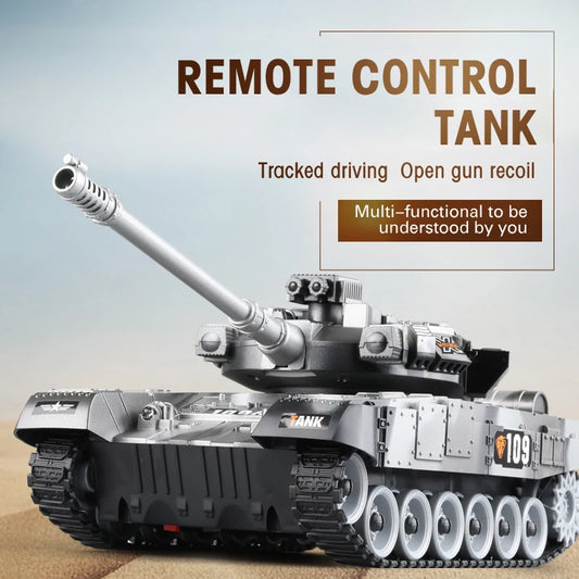 RC Tank Military War Battle United States M1 Leopard 2 Remote Control Electronic Toy Car Tactical Model Gifts for Boys Children-EXPROTAS