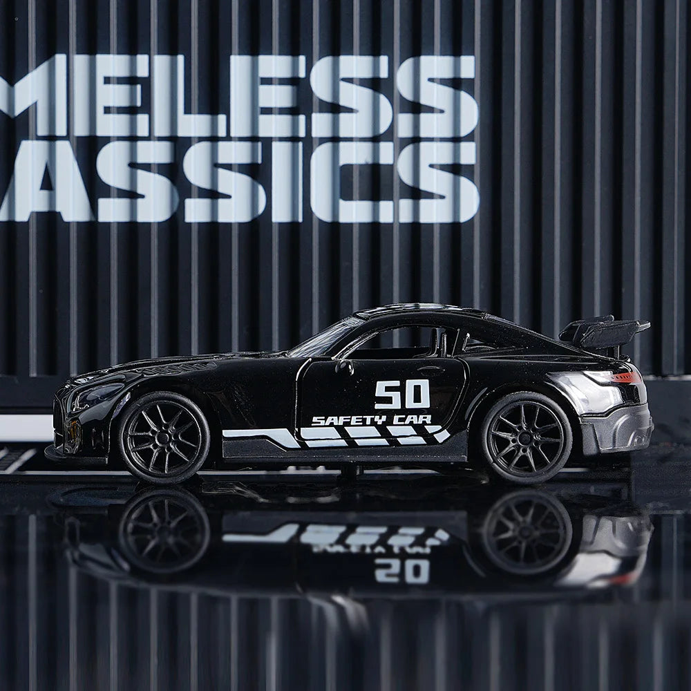 Alloy Sports Car Black 10.6cm Diecast Model for Car Enthusiasts