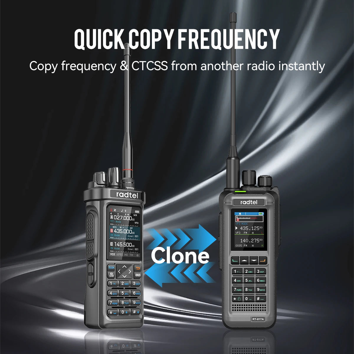 Radtel RT-950 PRO Walkie Talkie 10W Ham Radio Receiver with GPS APRS