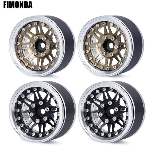 1.9 Aluminium Beadlock Wheels Adjustable Offset Rims 1/10 RC Crawler TRX4