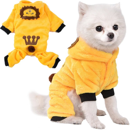 Pet Dog Clothes Warm Fleece Coat for Small Dogs Winter Hoodie Apparel