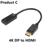 4K DisplayPort to HDMI Adapter DP Male to HDMI Female Video Converter
