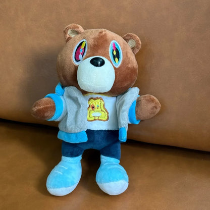 26cm Kawaii Kanye Dropout Bear Plush Soft Teddy Toy Graduation Decor