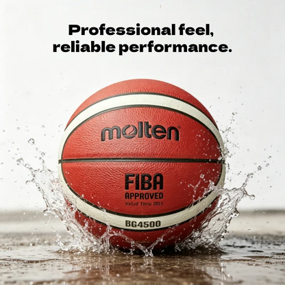 Molten BG4500 Basketball Number 5/6/7 Wet Proof Wear Resistant PU Soft Leather for Youth  Training