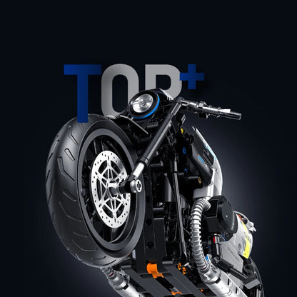 1:8 Classic Motorcycle Building Blocks MOC Technical Motorbike Model Bricks Gift