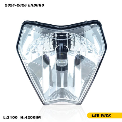 POWERZONE KTM EXC SXF XCW Headlight for Dirt Bike Enduro Motocross 2014-2023