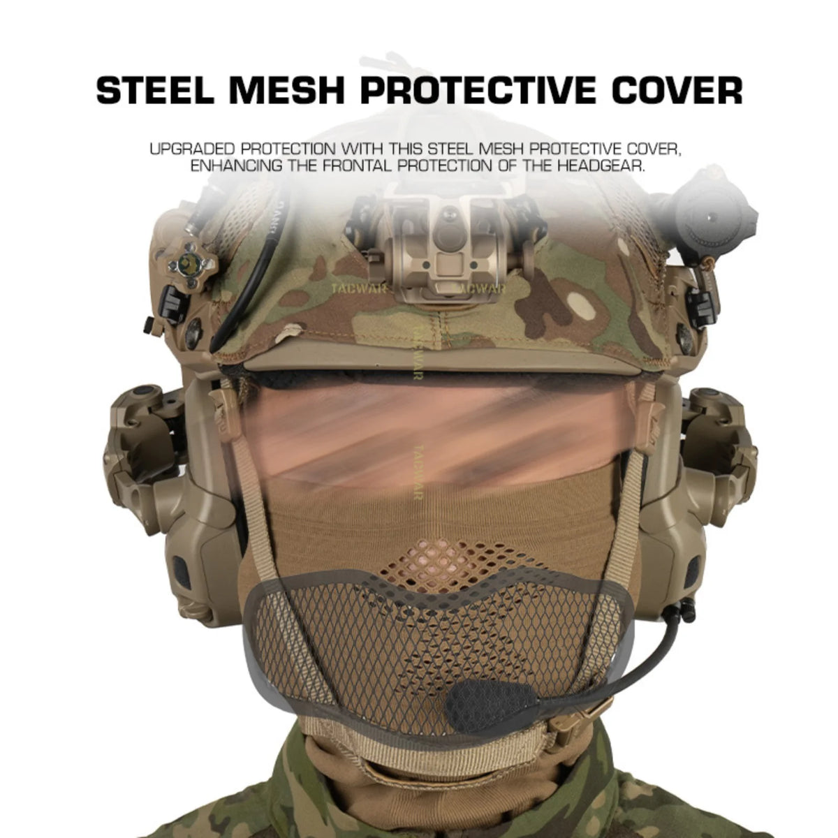 Steel Mesh Face Mask Tactical Airsoft Balaclava Shield for Hunting Sport