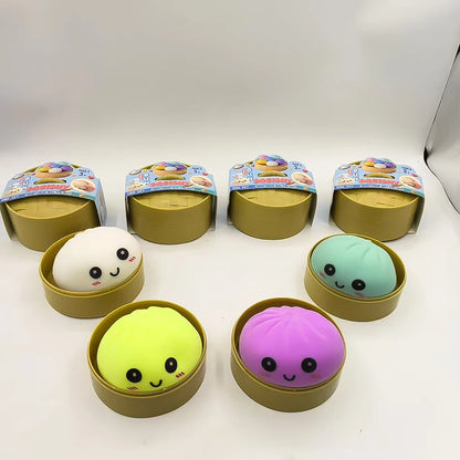 Blind Box Dumpling Squishy Toy Stress Relief 6pcs Colorful Mystery