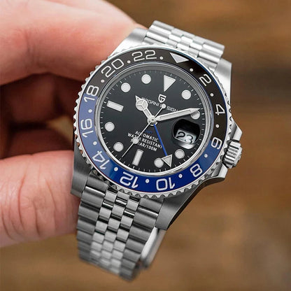 PAGANI Design PD-1662 GMT Automatic Men’s Watch Sapphire Stainless Steel 100M Waterproof