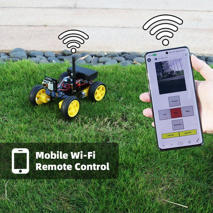 4WD Smart Robot Car ESP32 Camera Wifi Automation Kit For Arduino Programming ESP Robot with Antenna Learning Complete Coding Kit-EXPROTAS