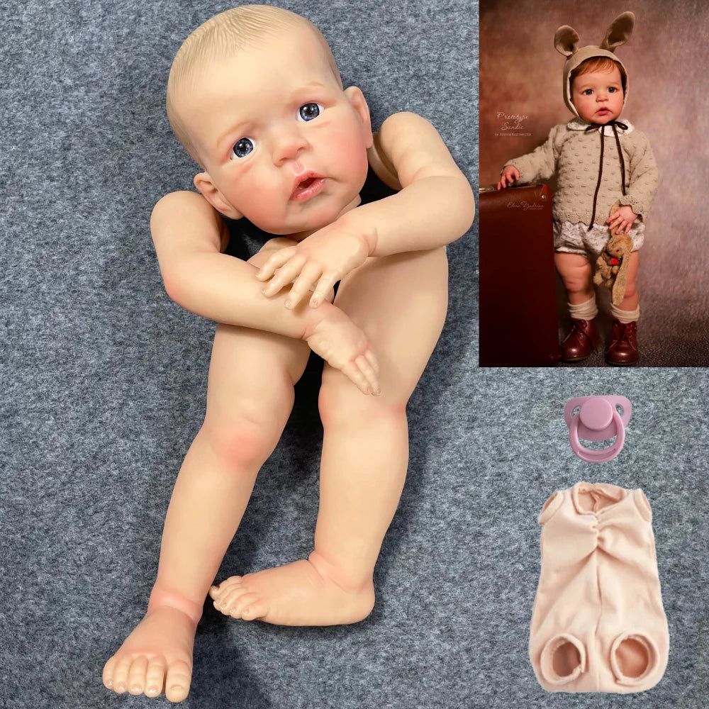 24-25" Reborn Doll Kit Sandie Painted 3D Skin Veins DIY Large Baby Art Parts
