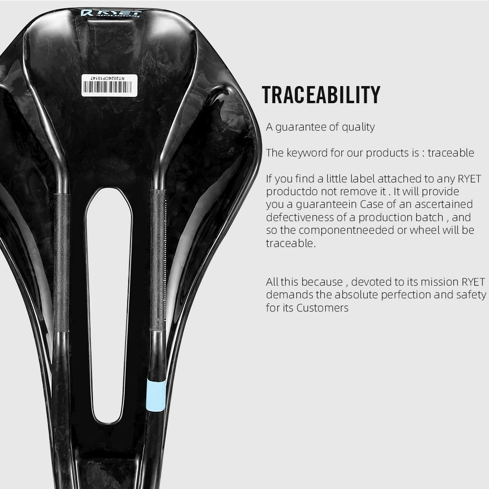 RYET 3D Printed Full Carbon Saddle 135/145/155mm for MTB Gravel Road Bike