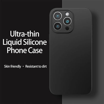 Ultra-Thin Liquid Silicone Case for iPhone 13-16 Pro Max Plus Soft Cover