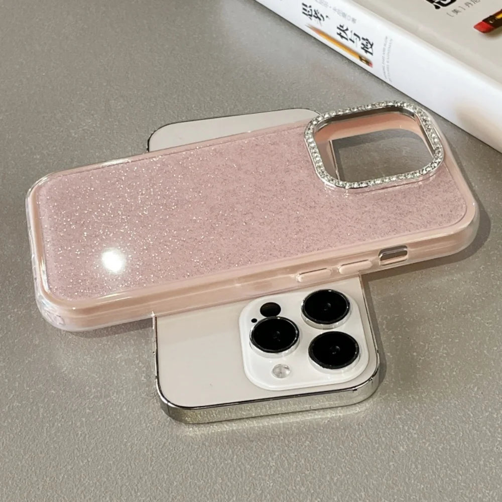 Shiny Diamond Glitter Bumper Case for iPhone 11-17 Air Pro Max Plus Shockproof