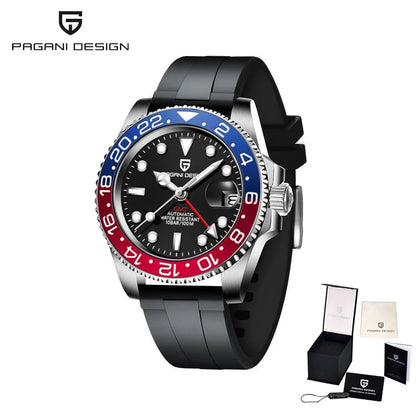 PAGANI Design PD-1662 Men’s Automatic Watch Stainless Steel Ceramic Bezel Waterproof