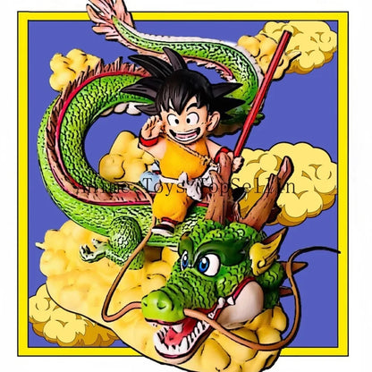 15cm Dragon Ball Goku with Dragon PVC Action Figure Anime Model Collectible Toy