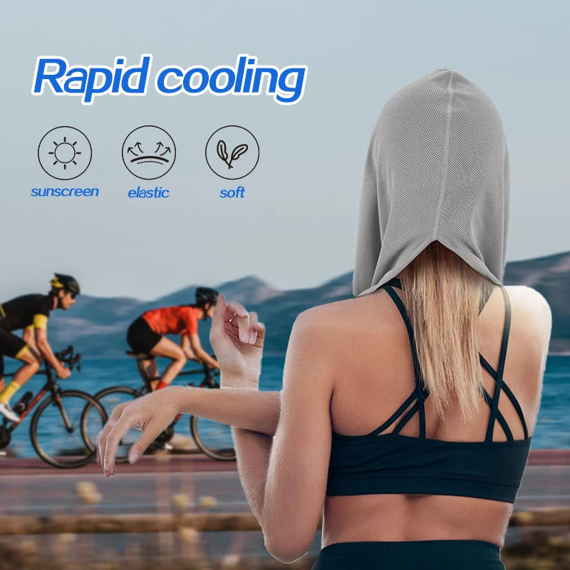 Cooling Hoodie Towel Evaporative Gym Sports Fitness Instant Cool Towel