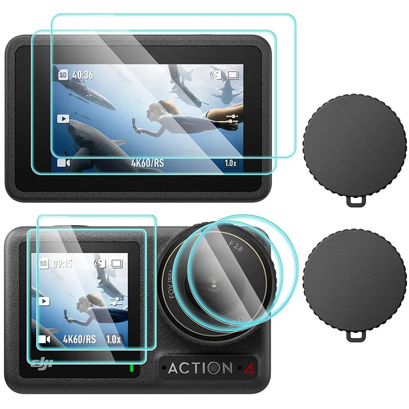 Glass Lens Protector for DJI Osmo Action 4 Tempered Film Accessories