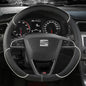 38cm Steering Wheel Cover Microfiber Leather Non-Slip Red Blue Beige Coffee