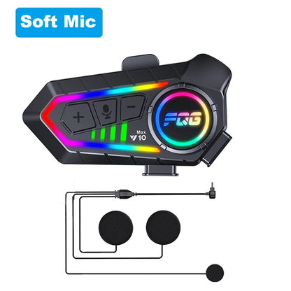 Y10 Max Motorcycle Helmet Bluetooth 6.0 Intercom Headset CVC DSP Noise Reduction