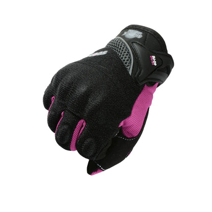 Women Motorcycle Gloves Summer Breathable Racing Touch Function Pink Purple