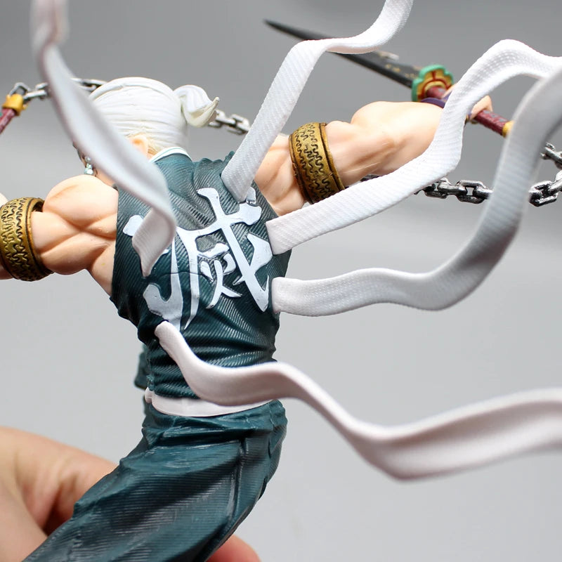 27cm Demon Slayer figures Uzui Tengen Figures 2 Heads Kimetsu No Yaiba Anime Figures Figurine Gk Pvc Statue Model Toys Gift-EXPROTAS