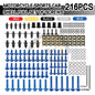 201PCS Motorcycle Universal CNC Fairing Bolt Kits for Dirt Bike