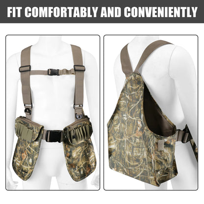 Lightweight Camouflage Hunting Vest for Fishing with Duck Pouch and Pockets
