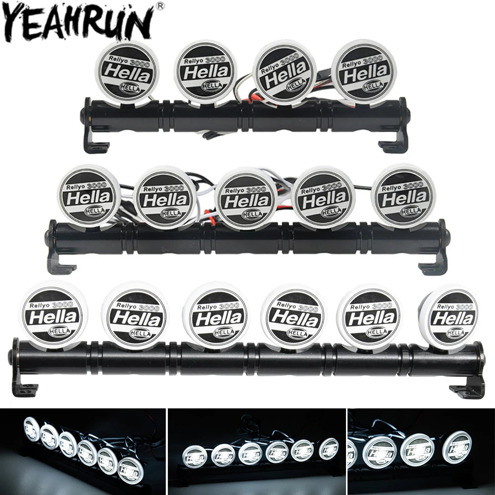 LED Light Roof Lamp Bar for 1/10 RC Crawler TRX4 SCX10 D90 Axial 6V