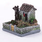 1PCS Mini House Model Resin Ornament for Garden Landscaping Decor
