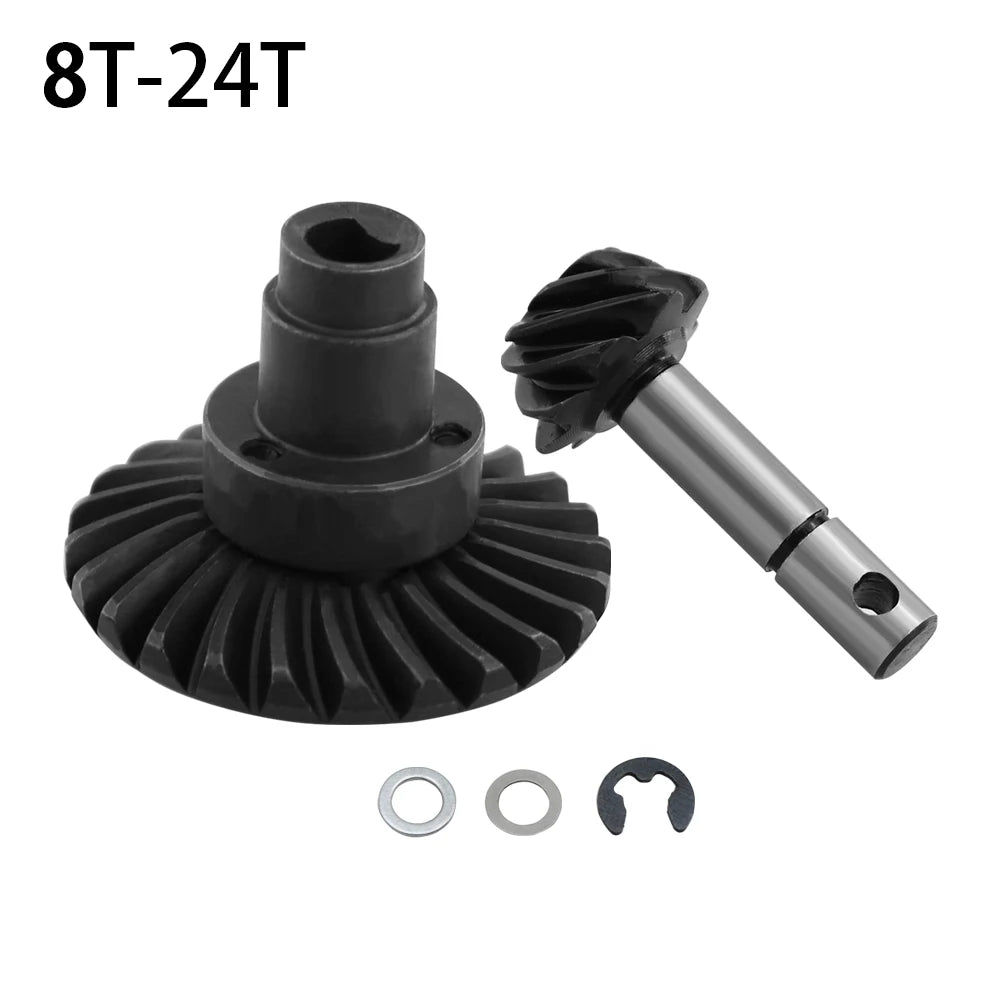 Steel Helical Bevel Axle Gear 8T 24T/27T/30T/33T for 1/10 RC Crawler SCX10 II III Capra - EXPROTAS