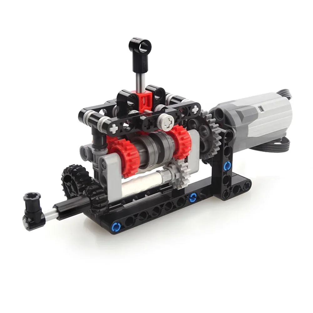 MOC 4-Speed Gearbox Model with Motor & Battery Box Power Functions Kit