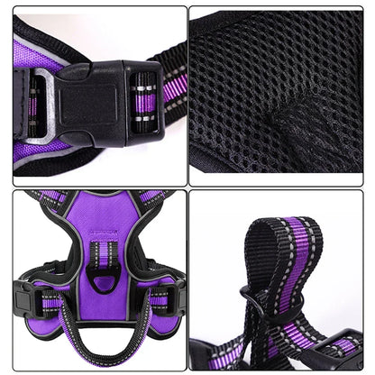 Dog Harness Adjustable Reflective No Pull Vest for Large Medium Small Dogs