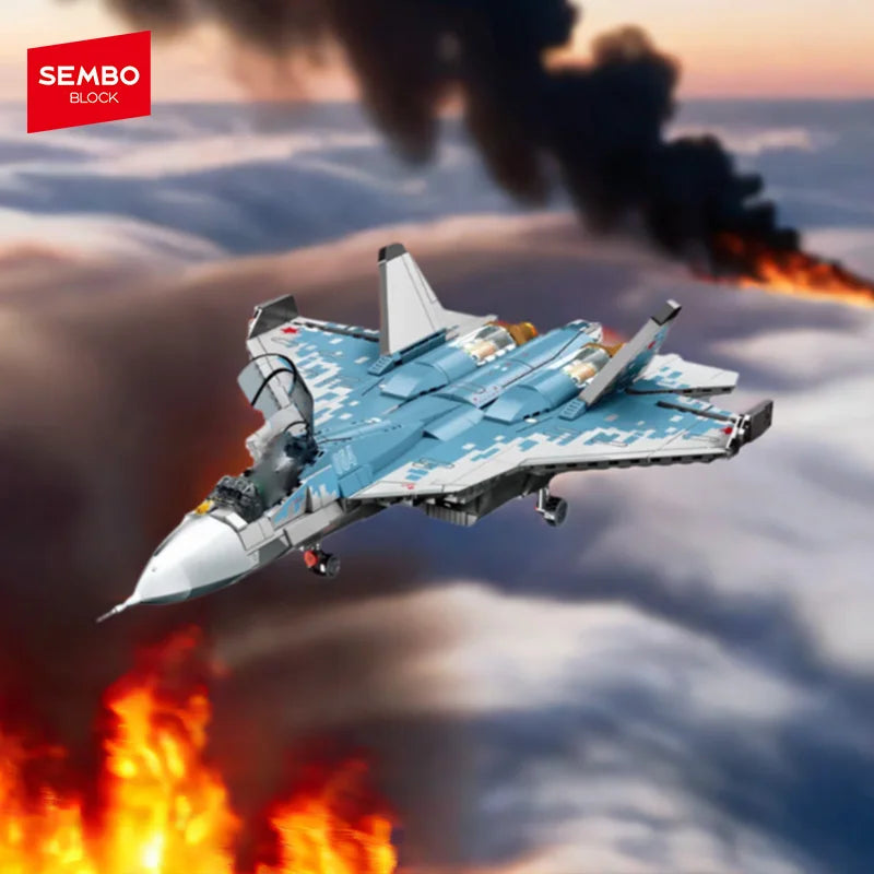 SEMBO Stealth Fighter Jet Building Blocks Military Aircraft Model Bricks Toy Gift