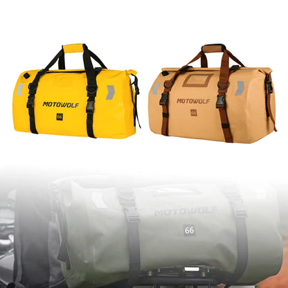 Motorcycle Waterproof TailBag Travel Outdoor Dry Luggage Roll Pack Bag 20/66/100L Motorbike Luggage Backpack Motorcycle Seat Bag