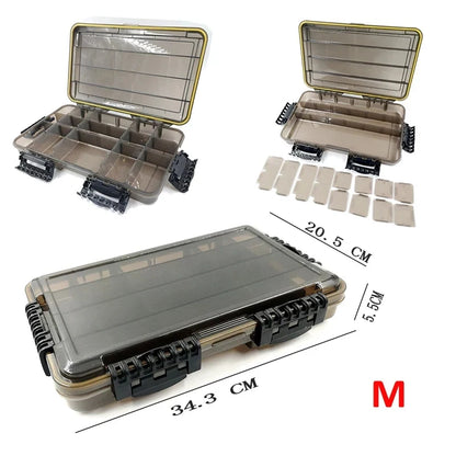 Waterproof Fishing Tackle Box Large Capacity Storage for Hooks Bait Lures