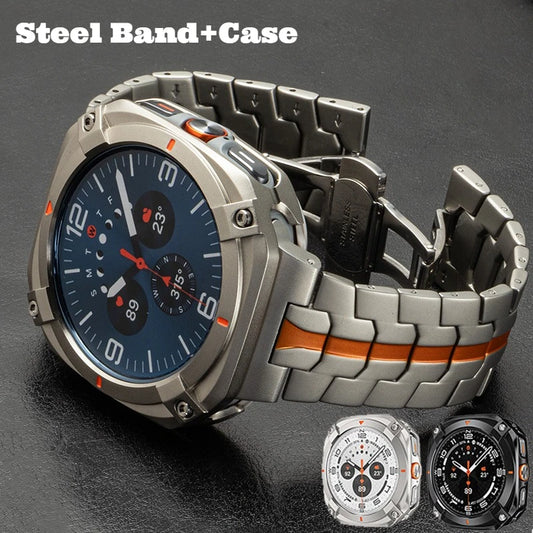 Watch Strap for Samsung Galaxy Ultra 47mm Metal Band Case Luxury