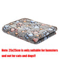 Pet Mat Warm Soft Fleece Blanket for Dog Cat Paw Print Bed