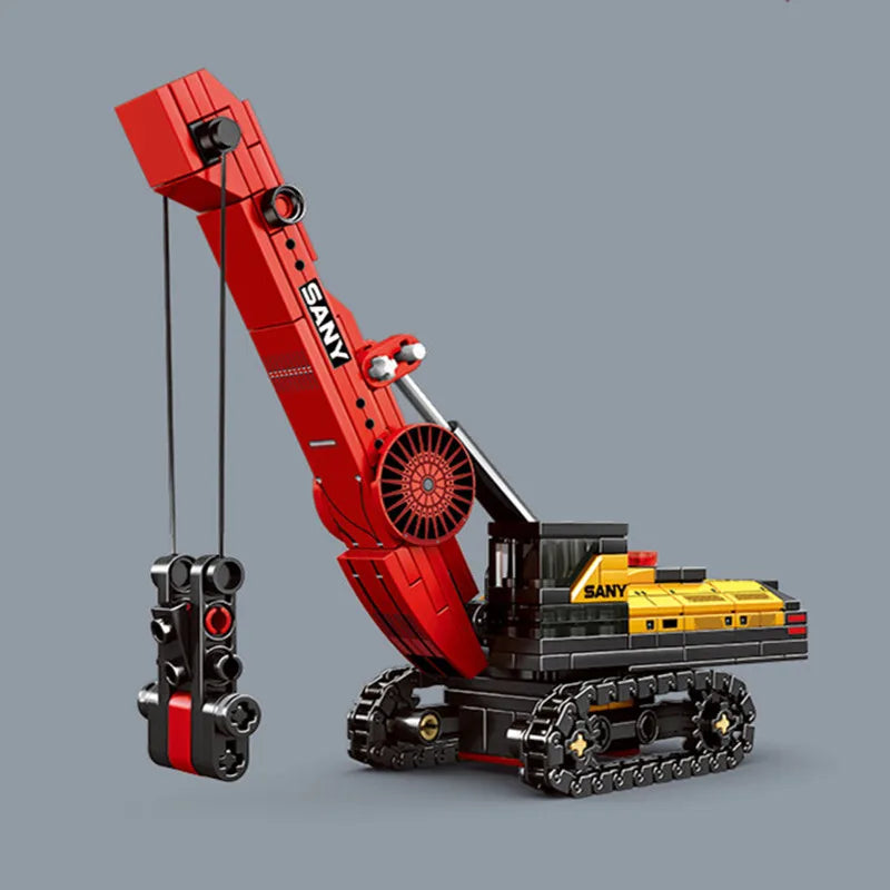 SEMBO 4in1 Construction Vehicle Building Blocks Excavator Truck MOC Model Toy Gift