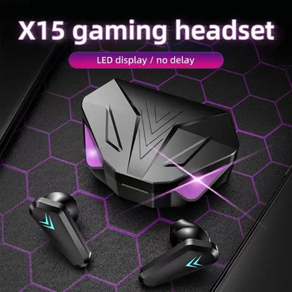 Wireless Bluetooth Headset TWS Gaming Earbuds LED Display Mic Noise Cancelling