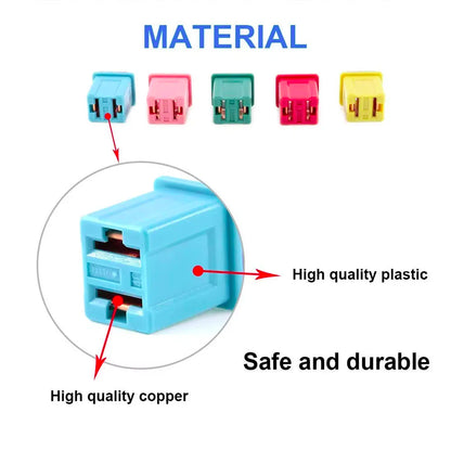 60Pcs Fuse Assortment Box Jcase Low Profile Automotive 20A 25A 30A 40A 50A 60A